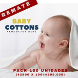 Remate Babycottons Pack 100 unidades (precio por unidad $2.990)
