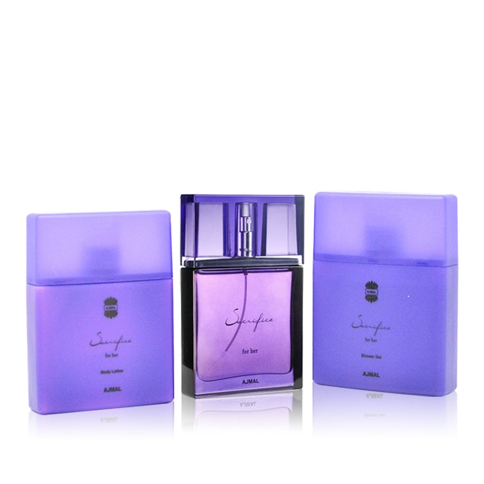 Estuche Sacrifice Ajmal 50ML+225ML S/L+225ML B/L Mujer