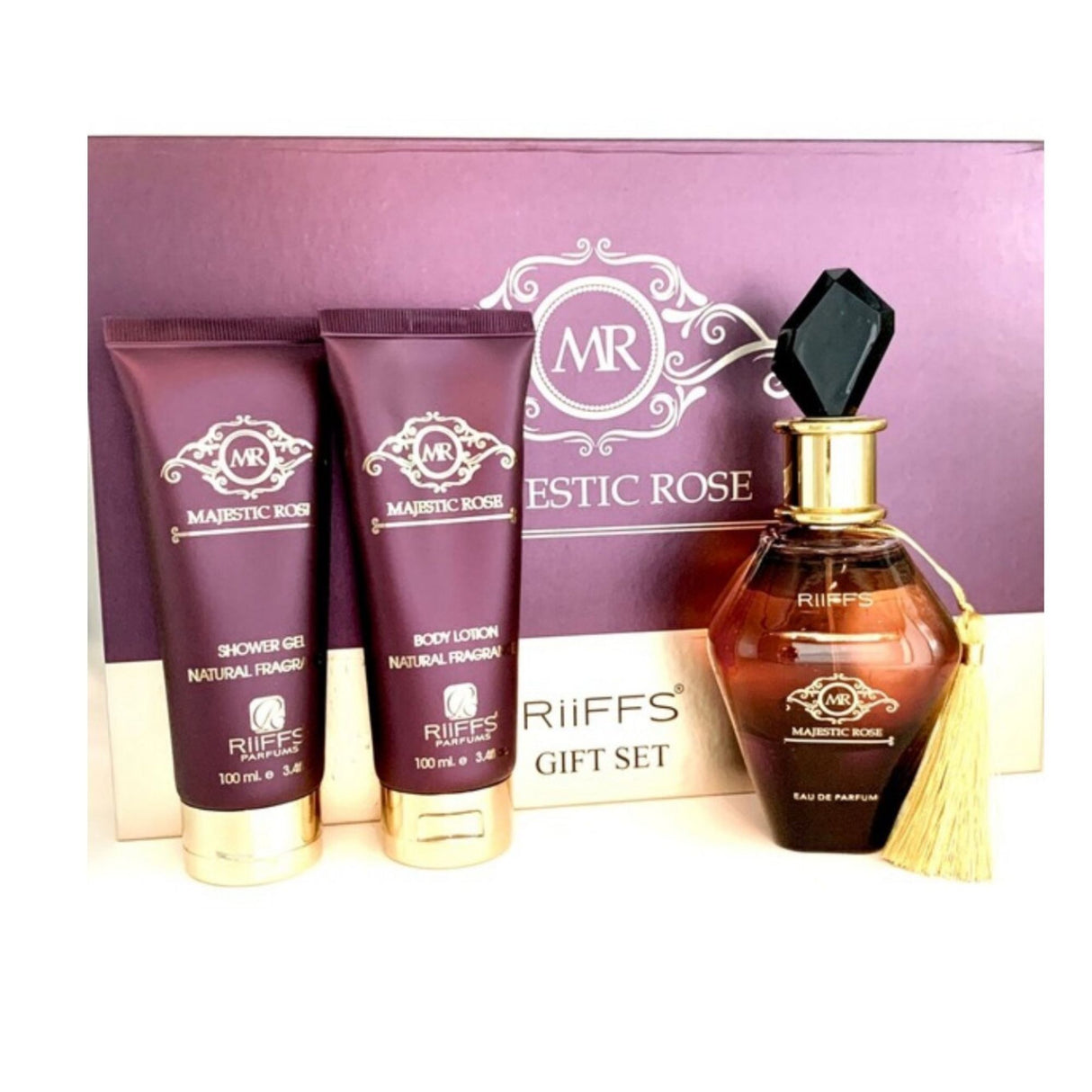 Estuche Majestic Rose Riiffs EDP 100 ML +S/G 100ML +B/L 100ML Mujer
