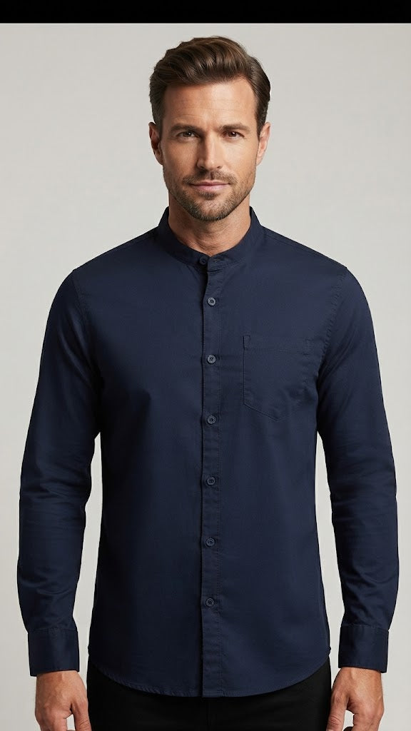 Camisa Azul Marino Selected Hombre 0441
