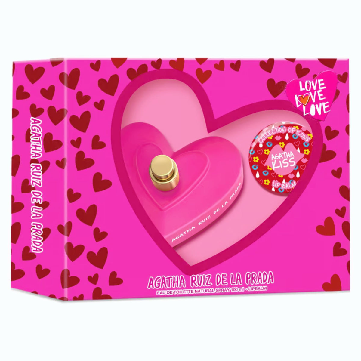 Estuche Love Love Love Agatha Ruiz De La Prada Edt 80ml + 15g Balsamo Labial