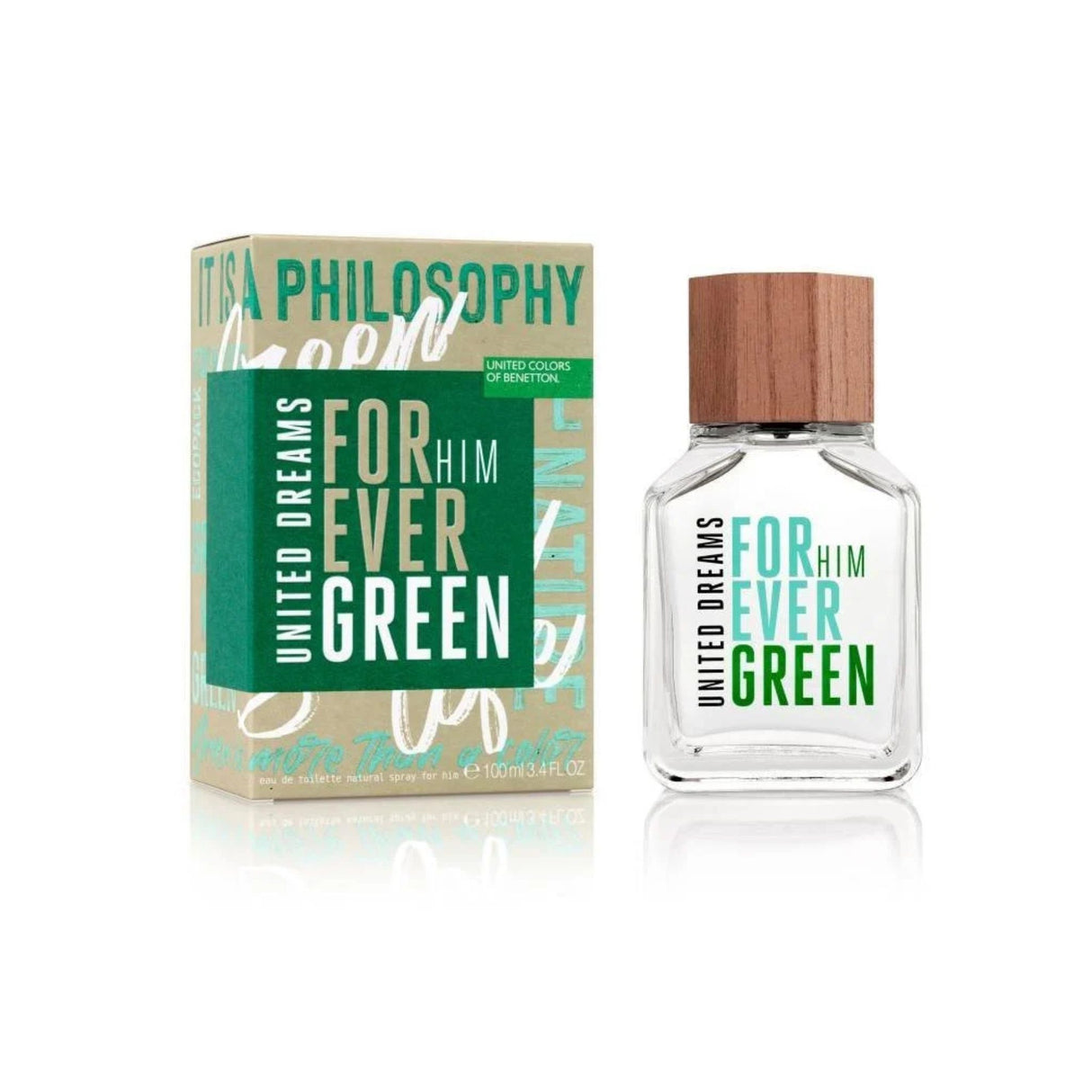 Forever Green United Dreams Benetton Edt 100Ml Hombre