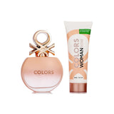 Estuche Colors De Benetton Woman Rose Edt 80 Ml+ Body Lotion 75 Ml