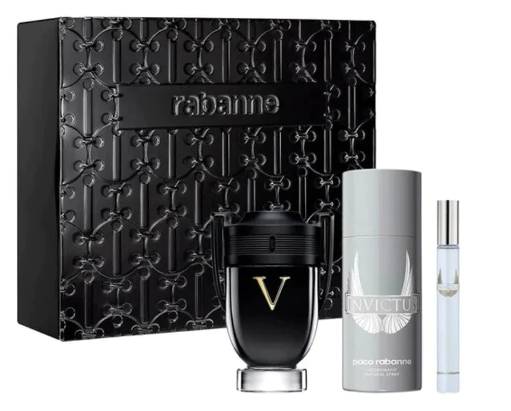 Estuche Invictus Victory Paco Rabanne Edp 100ML+10ML+150 DEO Hombre(TIN)