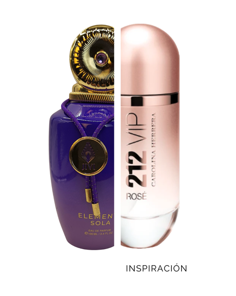 Sola  Elementa  Jivi Parfums Edp 100Ml Mujer - Inspirado de Carolina Herrera 212 Vip Rose