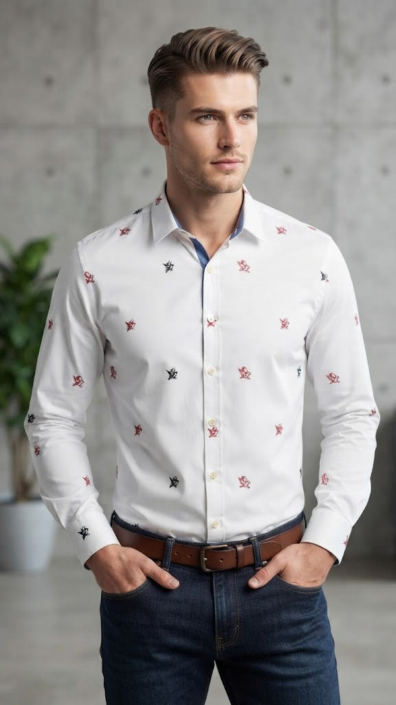 Camisa Crema Selected Hombre 0935