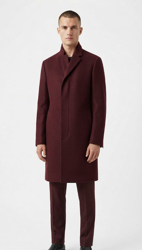 Abrigo Selected Vino Tinto Hombre