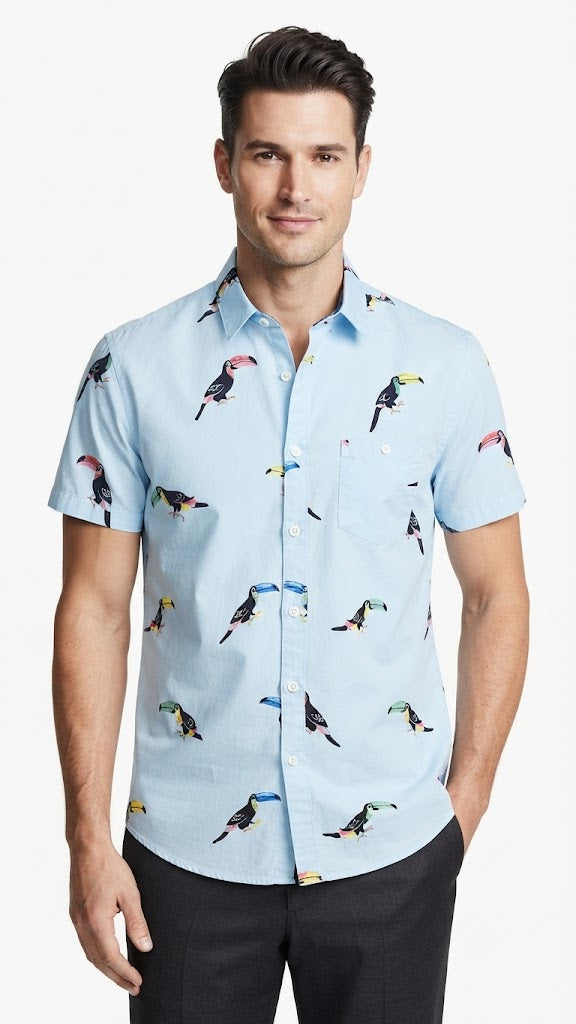 Camisa Azul Celeste Selected Hombre 5964