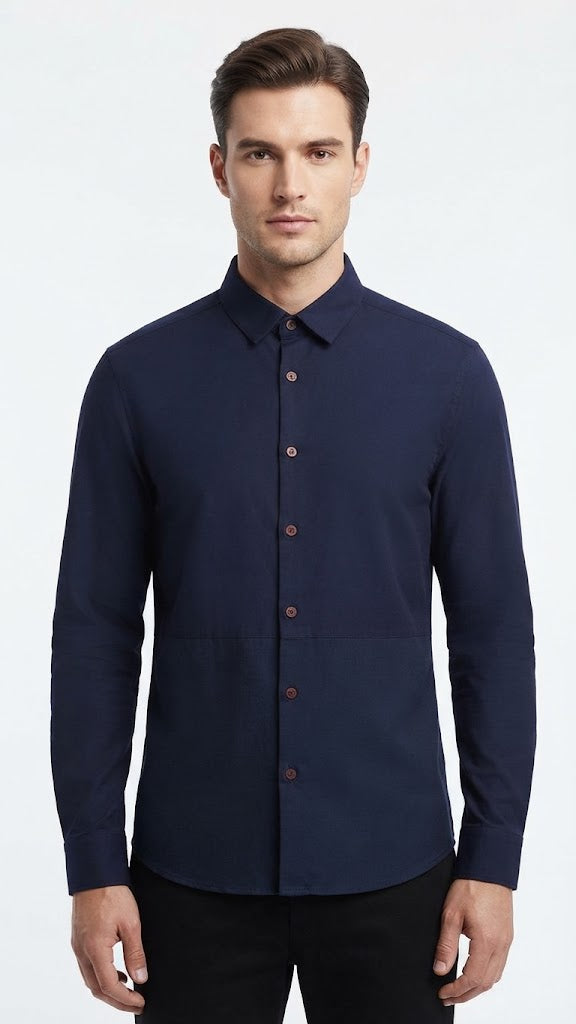 Camisa Medianoche Azul Selected Hombre 6286