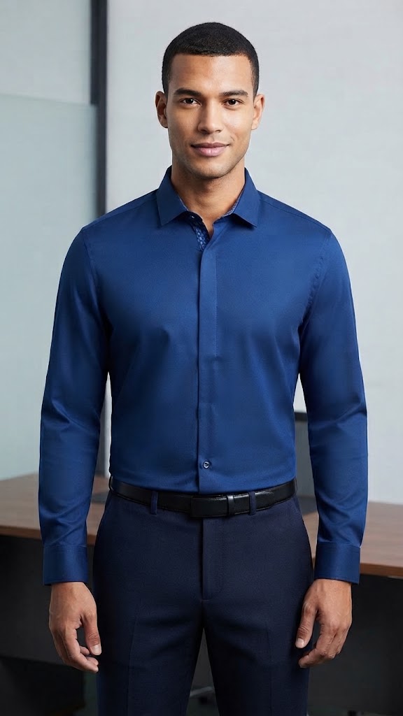 Camisa  Selected Azul profundo Hombre 9670