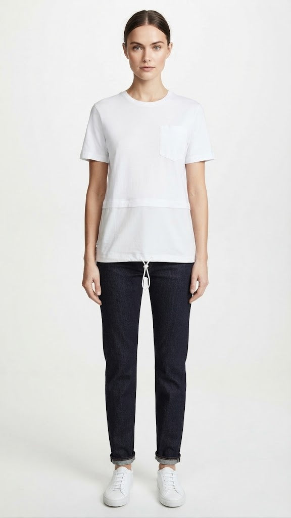 Polera Blanco Brillante Selected Mujer 6550