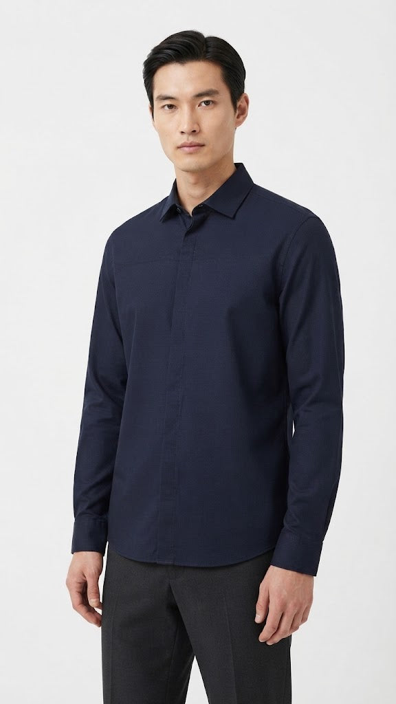 Camisa  Selected Azul Eléctrico Hombre 4861