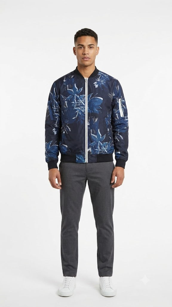 Chaqueta Casual Azul Para Hombre 2350