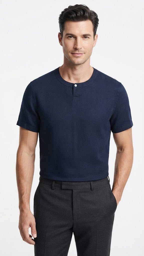 Camisa Azul Profunda Selected Hombre 2497