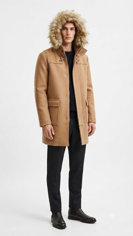 Abrigo Lana Selected Coco Costado Hombre 7967