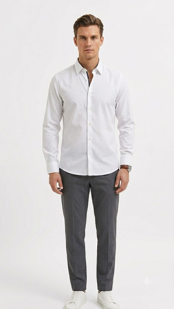 Camisa  Selected Blanco Hombre 8575