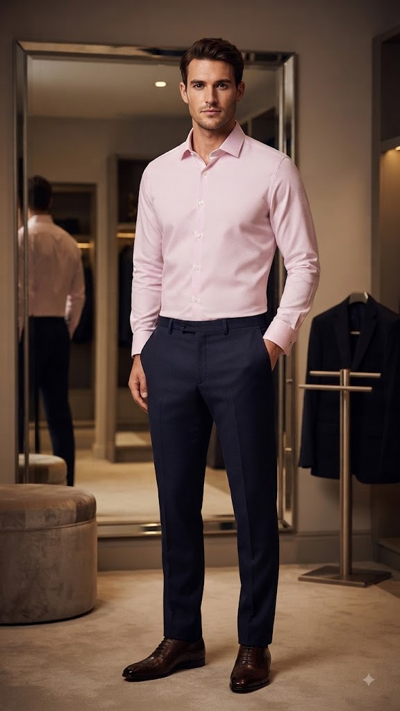 Camisa Selected Rosa Hombre 8575