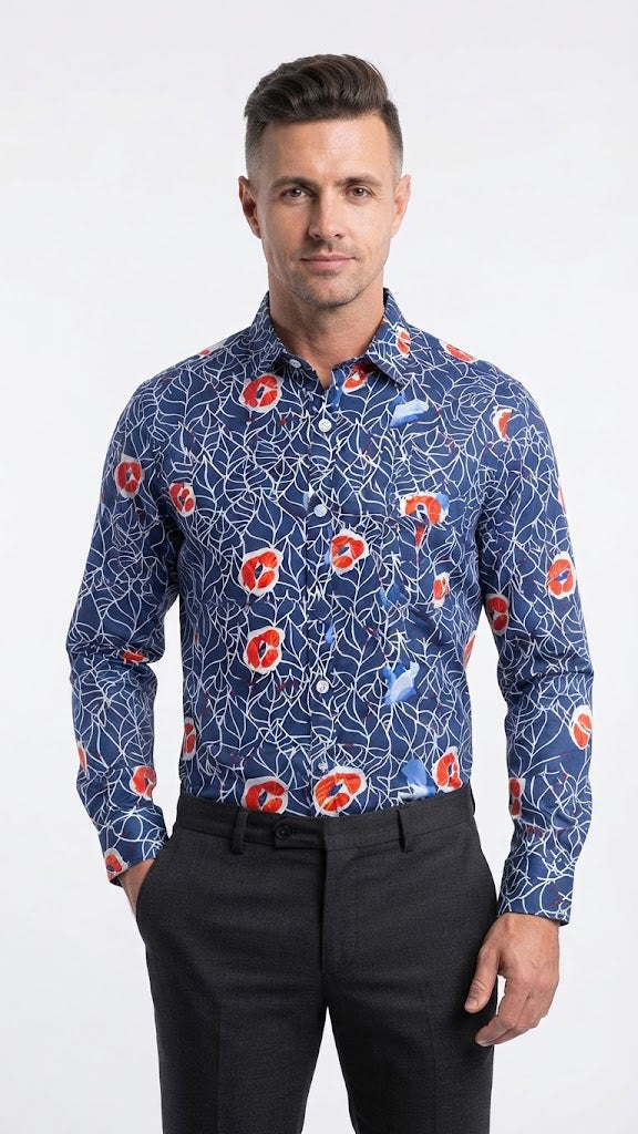 Camisa Azul Océano Selected Hombre 4652