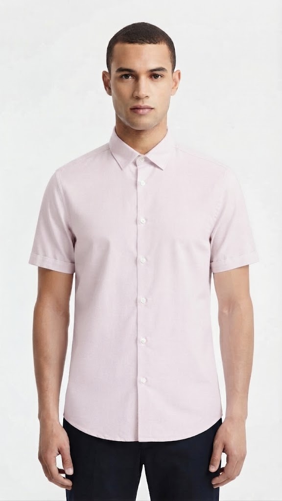 Camisa Rosa Oxford Selected Hombre 4002