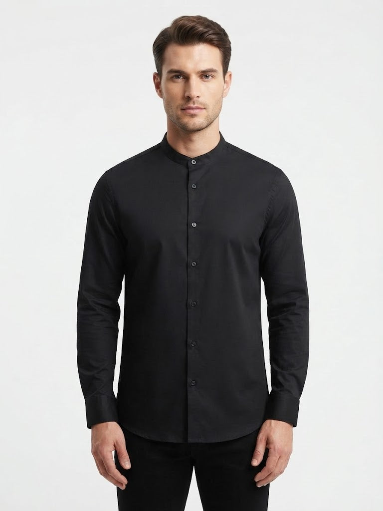 Camisa Negra Selected Hombre 4125