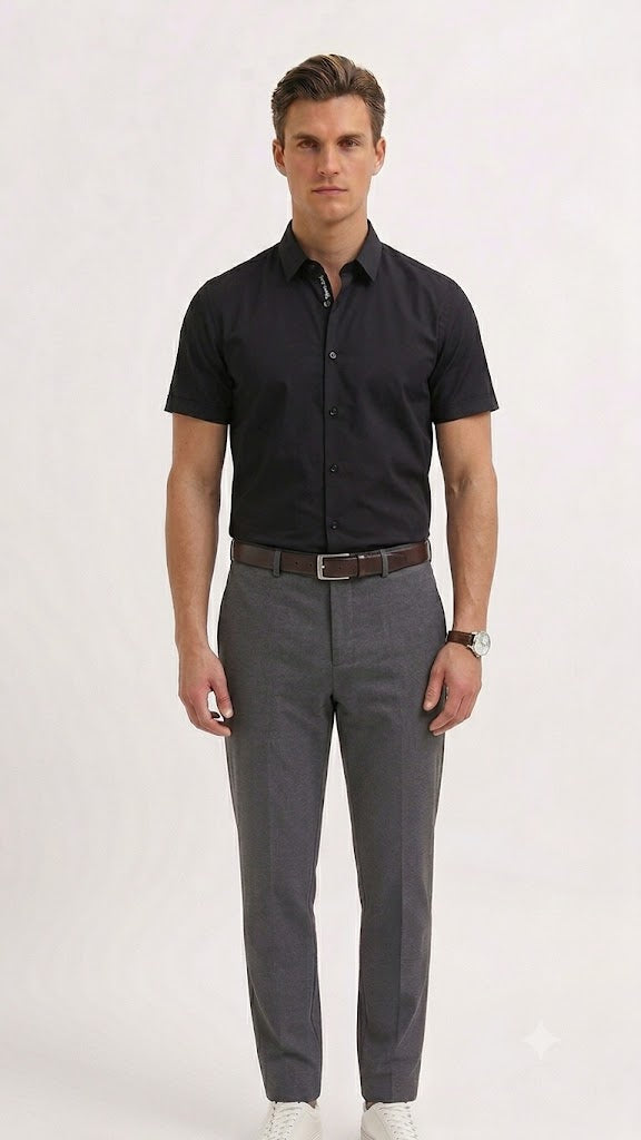 Camisa  Selected Negra Hombre 4132