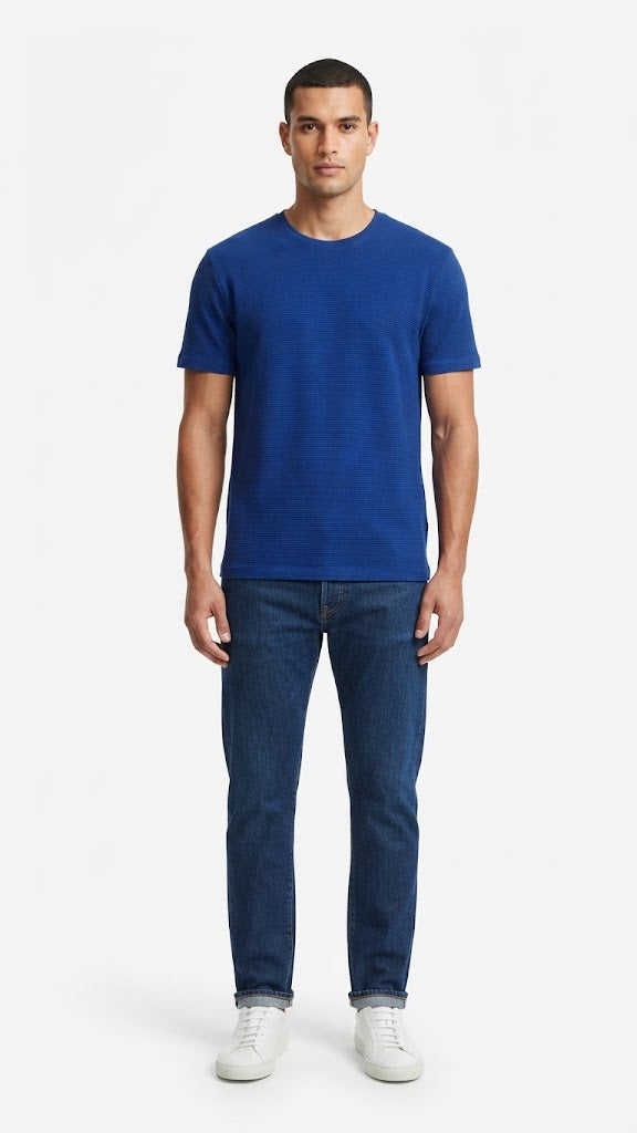 Polera Azul Marino Selected Hombre 4988