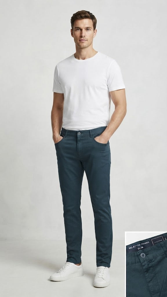 Pantalon Casual Selected Azul medianoche Hombre 0223