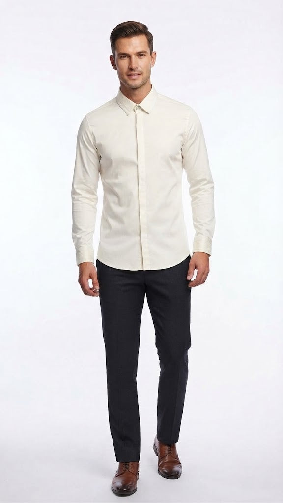 Camisa  Selected Morado baya oscuro Hombre 4149