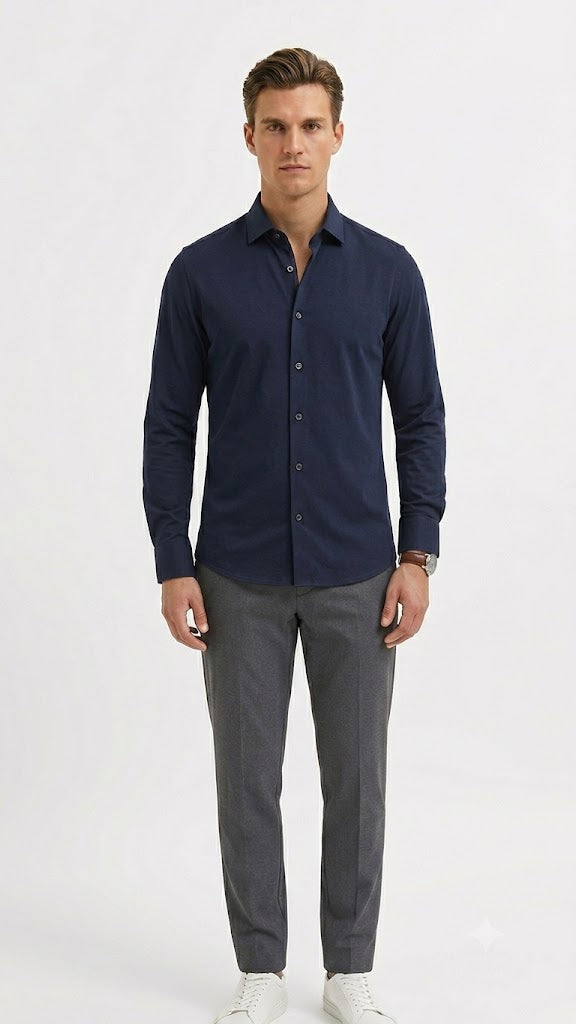 Camisa  Selected Azul Indigo Hombre 9991