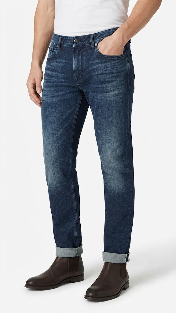 Jeans Denim Azul Oscuro Seleceted Hombre 4329
