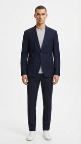 Blazer Selected Azul Electrico Hombre