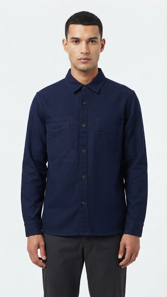 Camisa Azul Oscuro Selected Hombre 6117