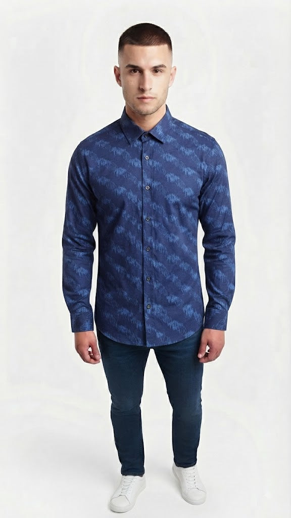 Camisa Azul Electrico Selected Hombre 2586