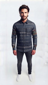 Camisa Azul Electrico Selected Hombre 3475