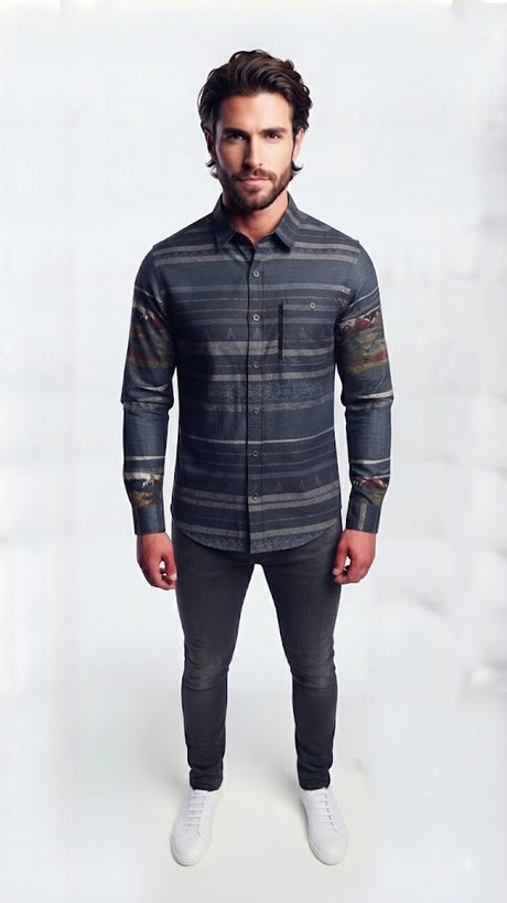 Camisa Azul Electrico Selected Hombre 3475