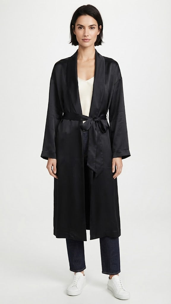 Abrigo Negro Selected Mujer 3998