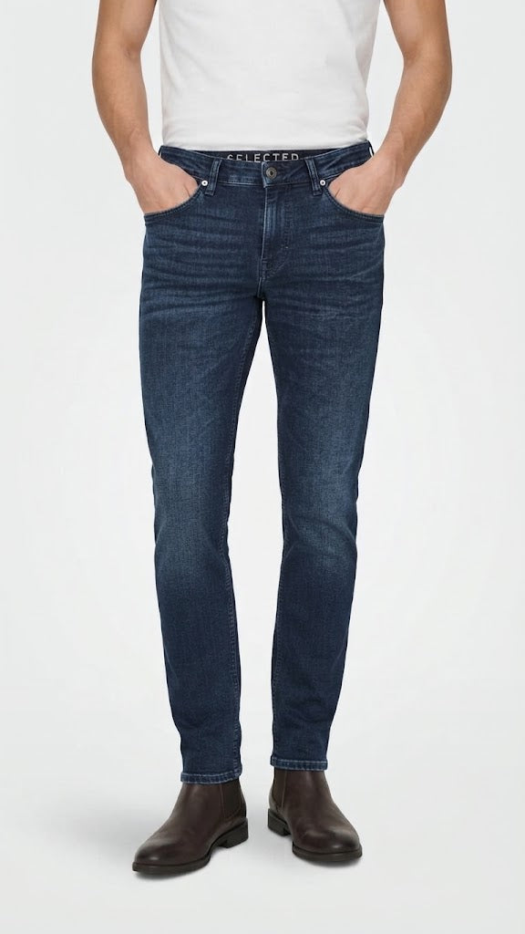Jeans Denim Azul Medio Seleceted Hombre 8238