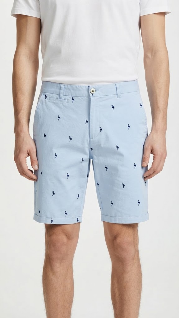 Pantalones Cortos Azul Celeste Selected Hombre 6351