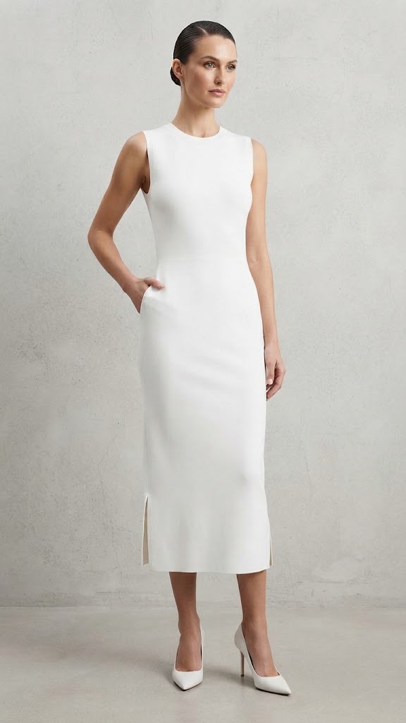 Vestido De Mujer Blanco selected Mujer 1084