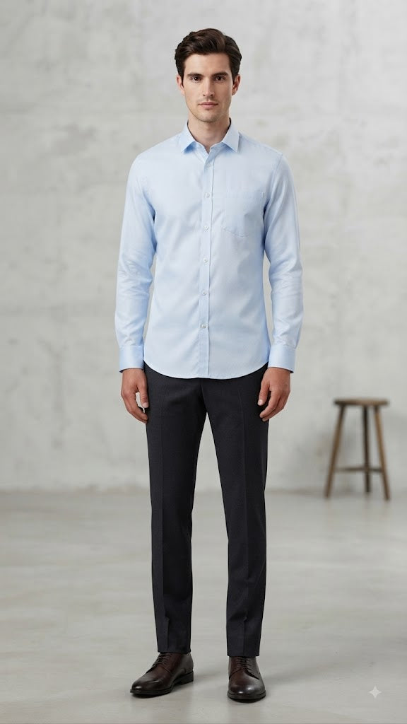 Camisa Azul Celeste Selected Hombre 2109