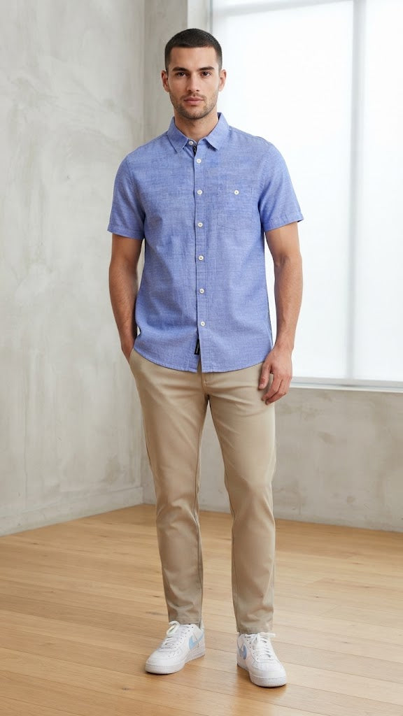 Camisa Azul Océano Selected Hombre 2466