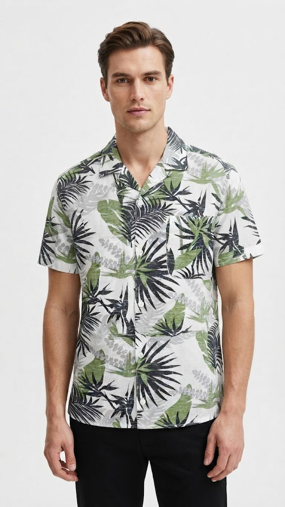 Camisa verde Selected Hombre 4505