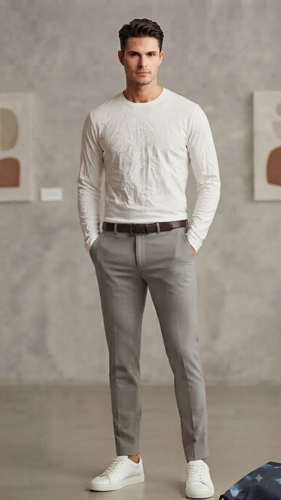 Polera Blanca Selected Hombre 9448