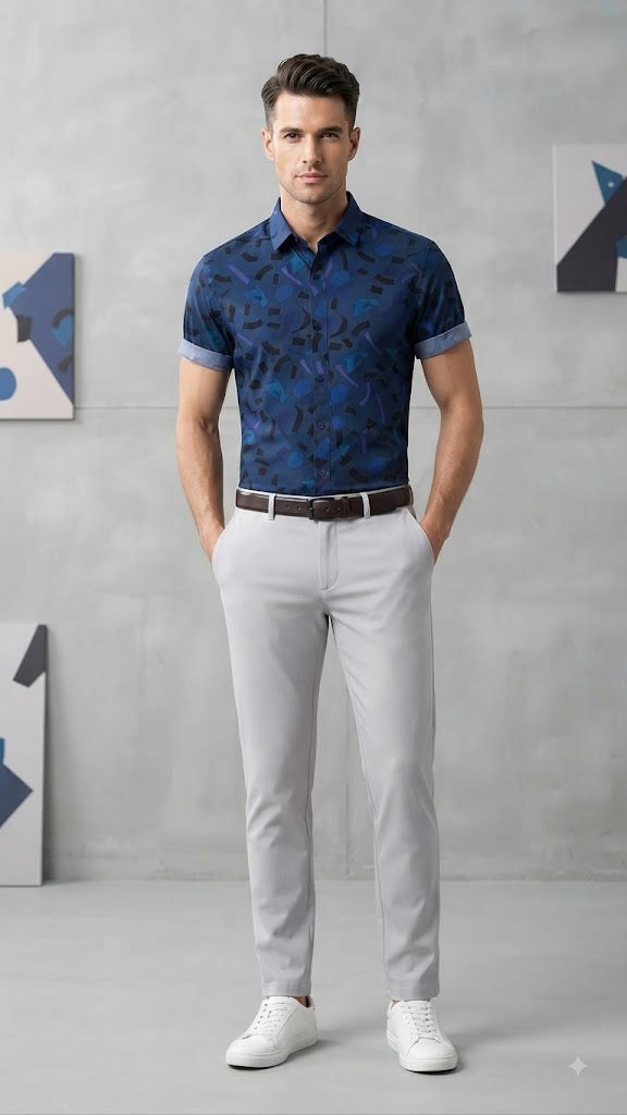 Camisa  Selected Azul marino Hombre 8763