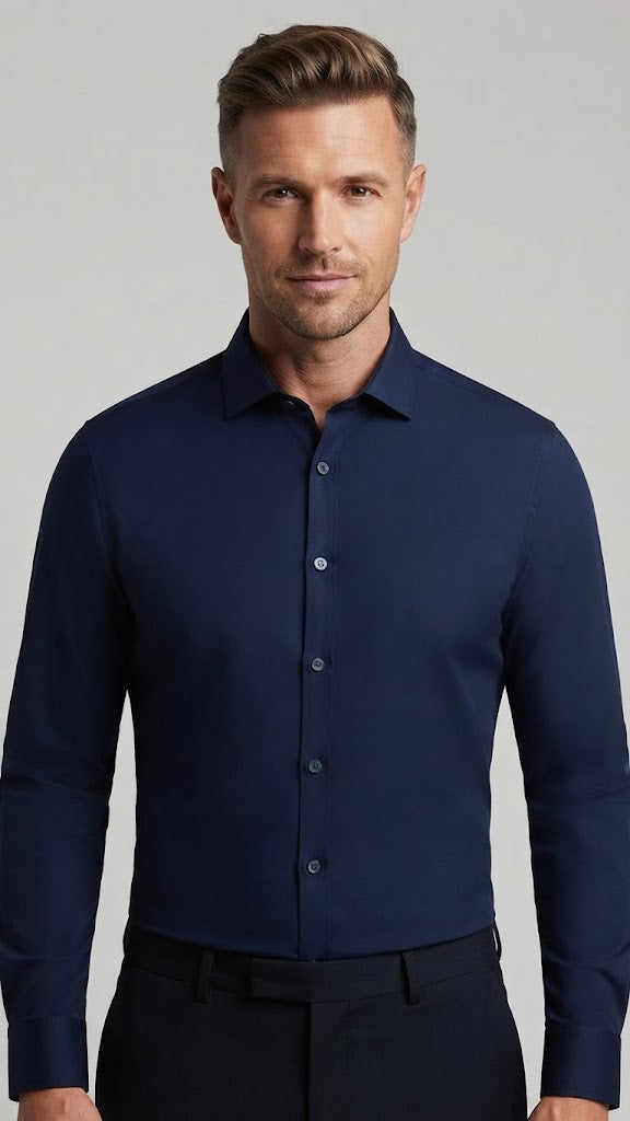 Camisa  Selected Azul Eléctrico Hombre 0881