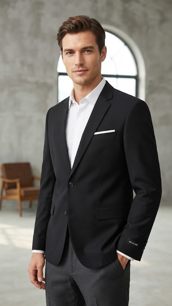 Blazer Negro Selected Hombre 8549