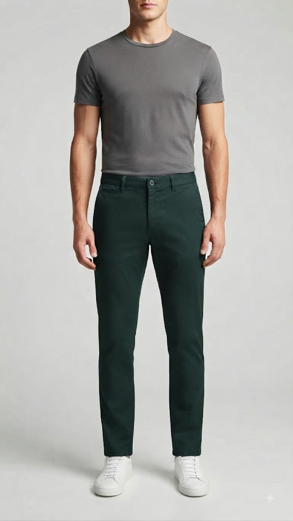 Pantalon Oscuro Verde Selected Hombre 5138
