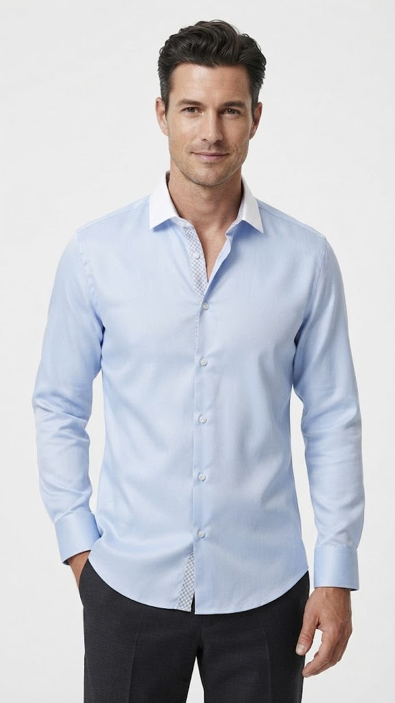Camisa Azul Selected Hombre 9663