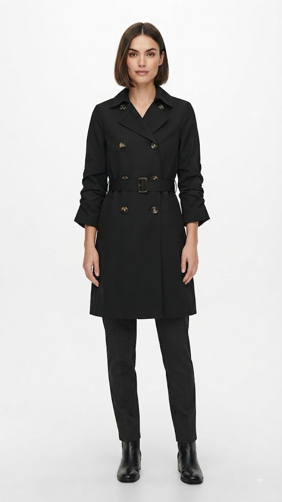 Abrigo Negro Only Mujer 2090