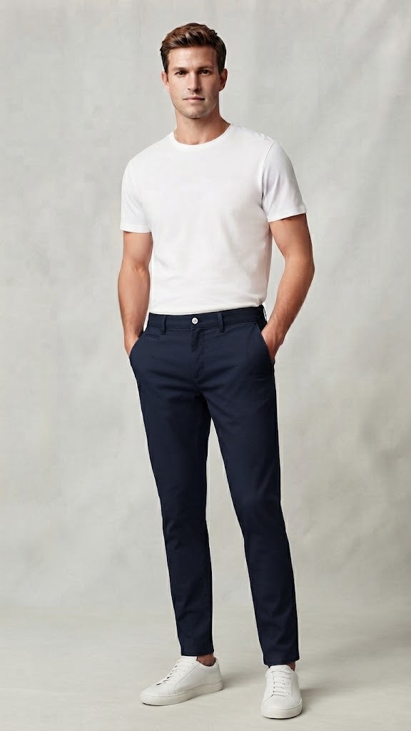 Pantalon Casual Selected Azul Electrico Hombre 8556